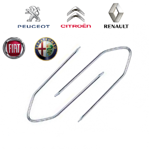 Clés de démontage pour autoradios Peugeot, Citroen, Renault, Fiat