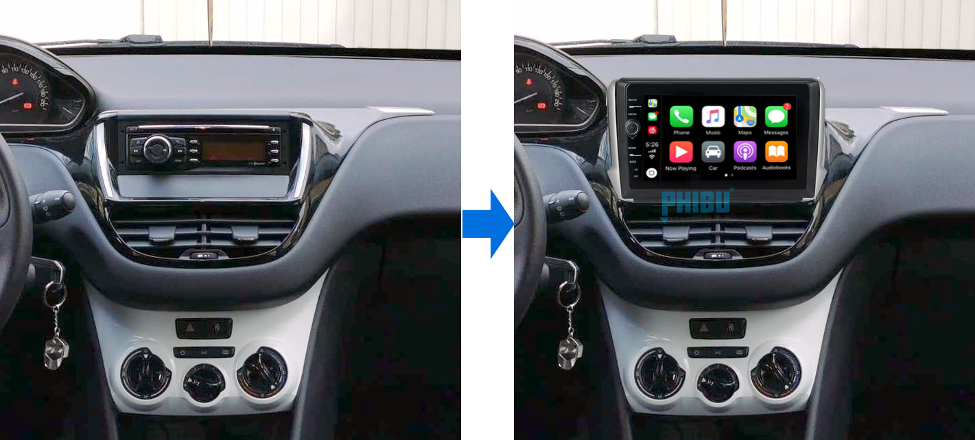 Apple Carplay sans fil et Android Auto sur Peugeot 208 écran d'origine –  GOAUTORADIO