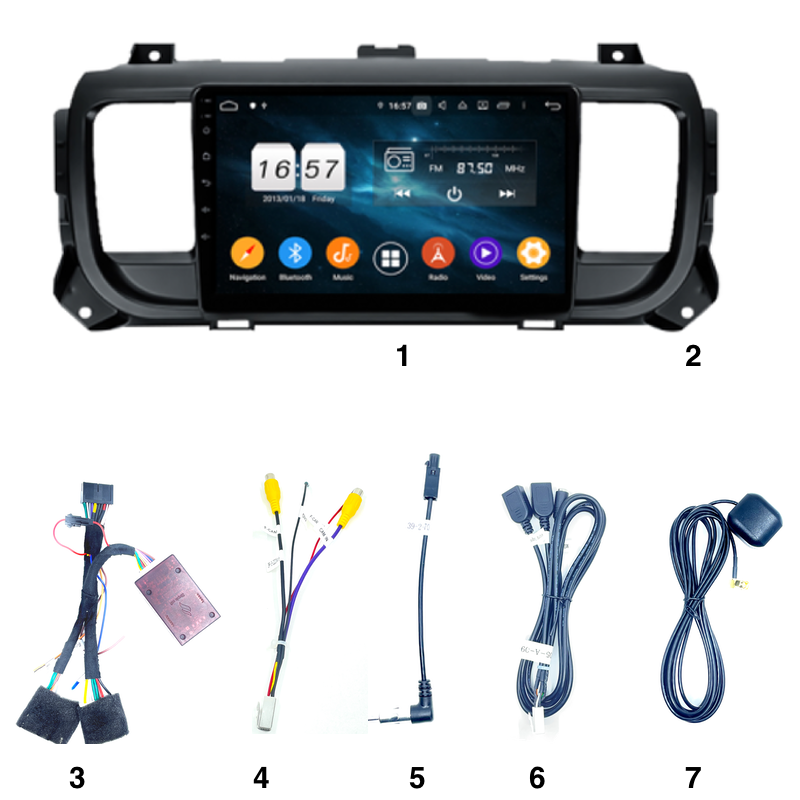 Apple Carplay & Android Auto Citroen Jumpy 3 Boitier Adaptateur Sans Fil  Wifi USB Module Ecran Autoradio Voiture D'origine